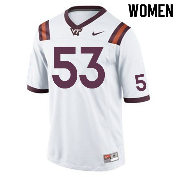 Women #53 Trent Young Virginia Tech Hokies College Football Jerseys Sale-Maroon